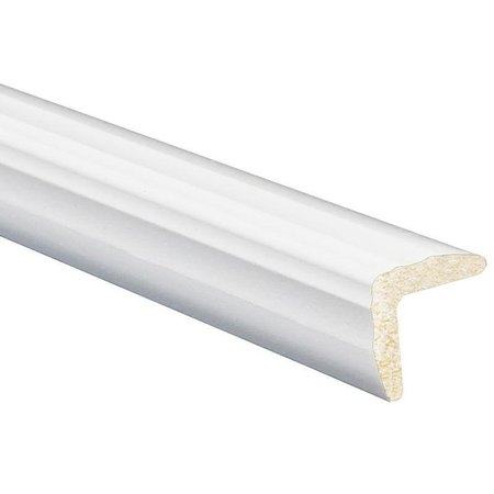 INTEPLAST GROUP 206 Series Outside Corner Moulding, 8 ft L, 516 in W, Polystyrene, Crystal White 52060800032